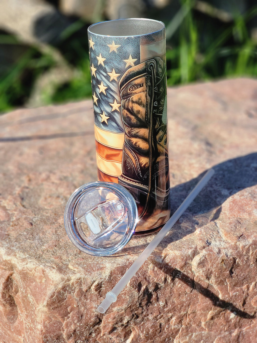 3D Boots American Flag