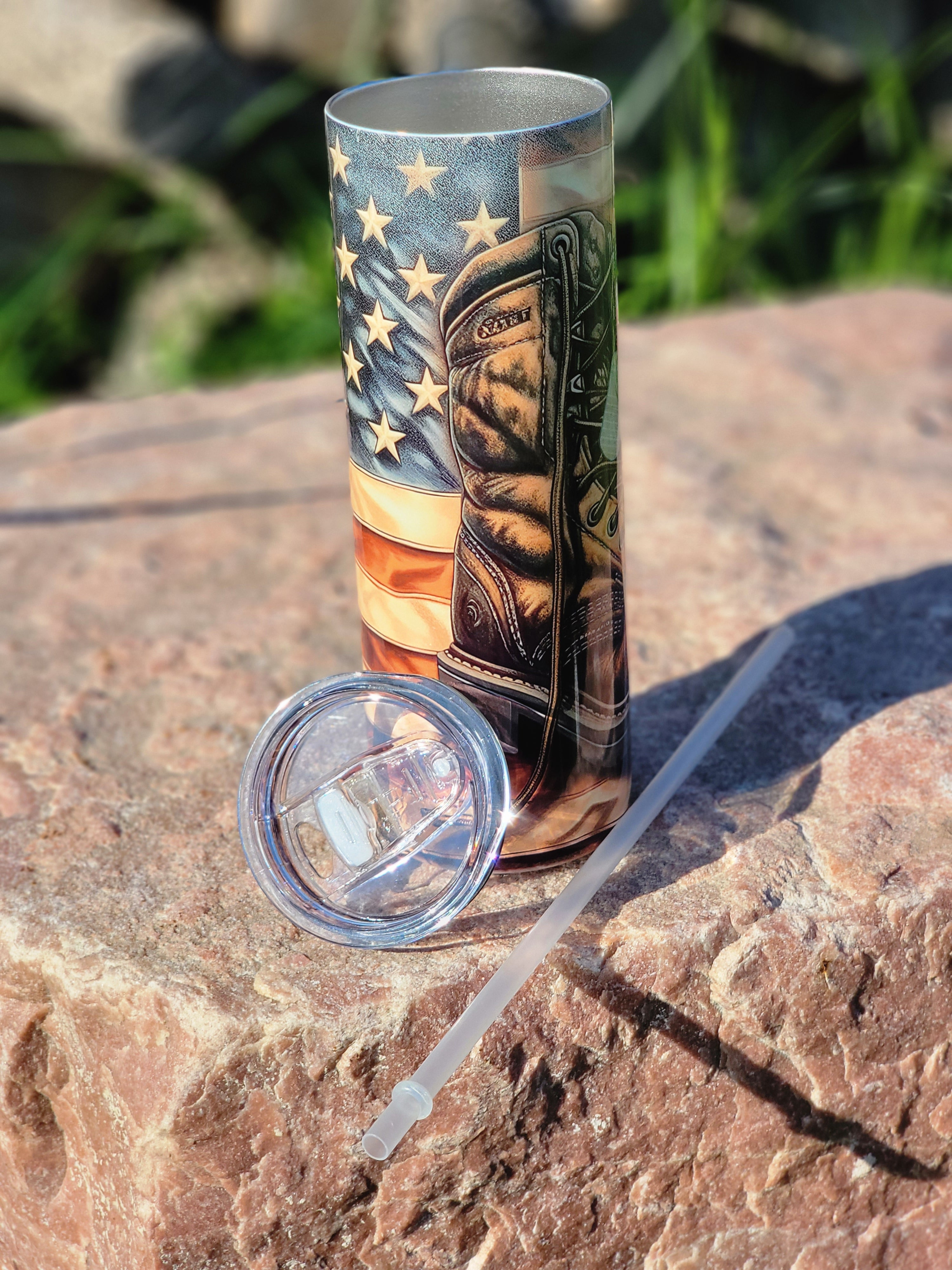 3D Boots American Flag