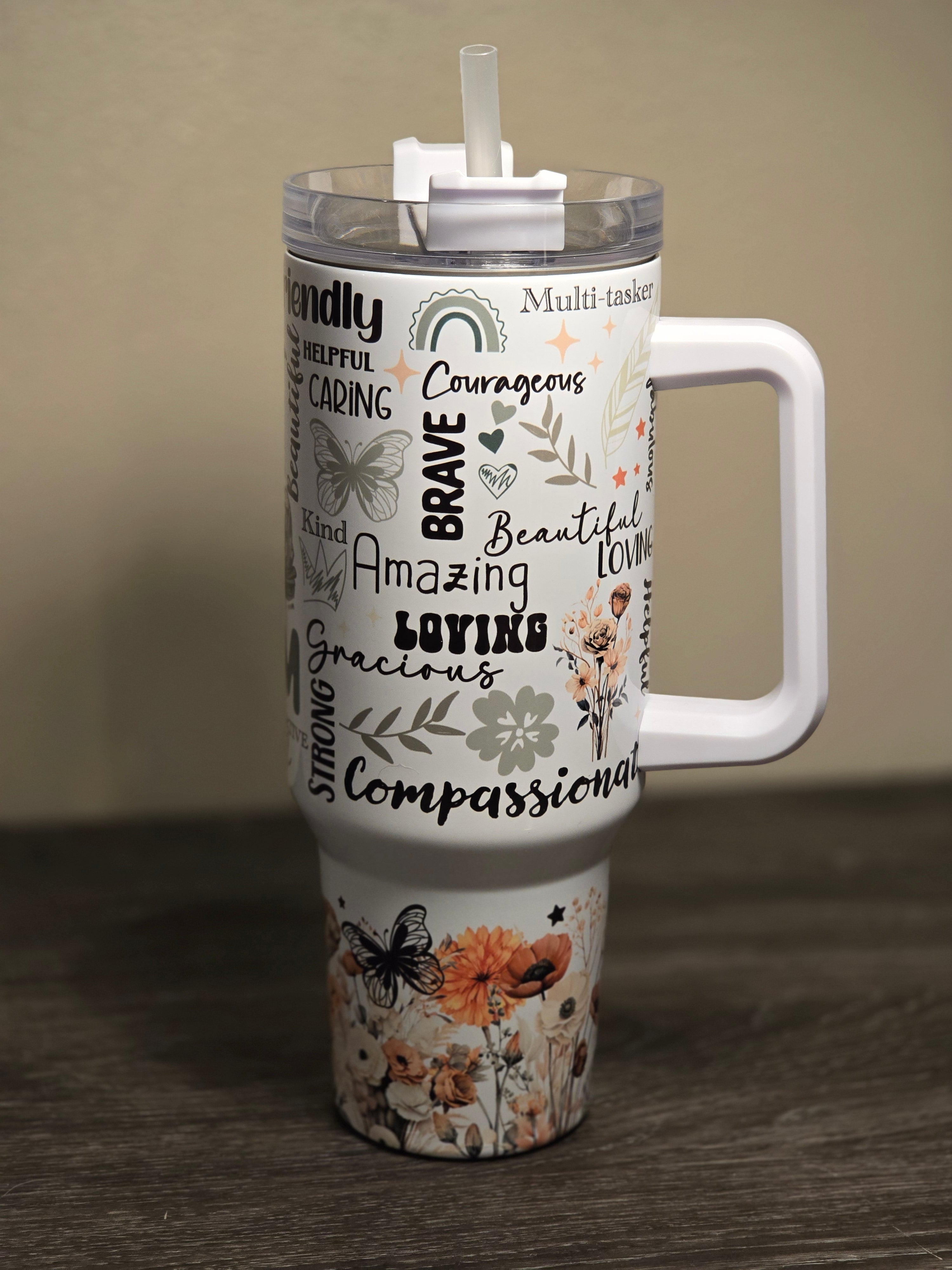 Mom with camo Tumbler