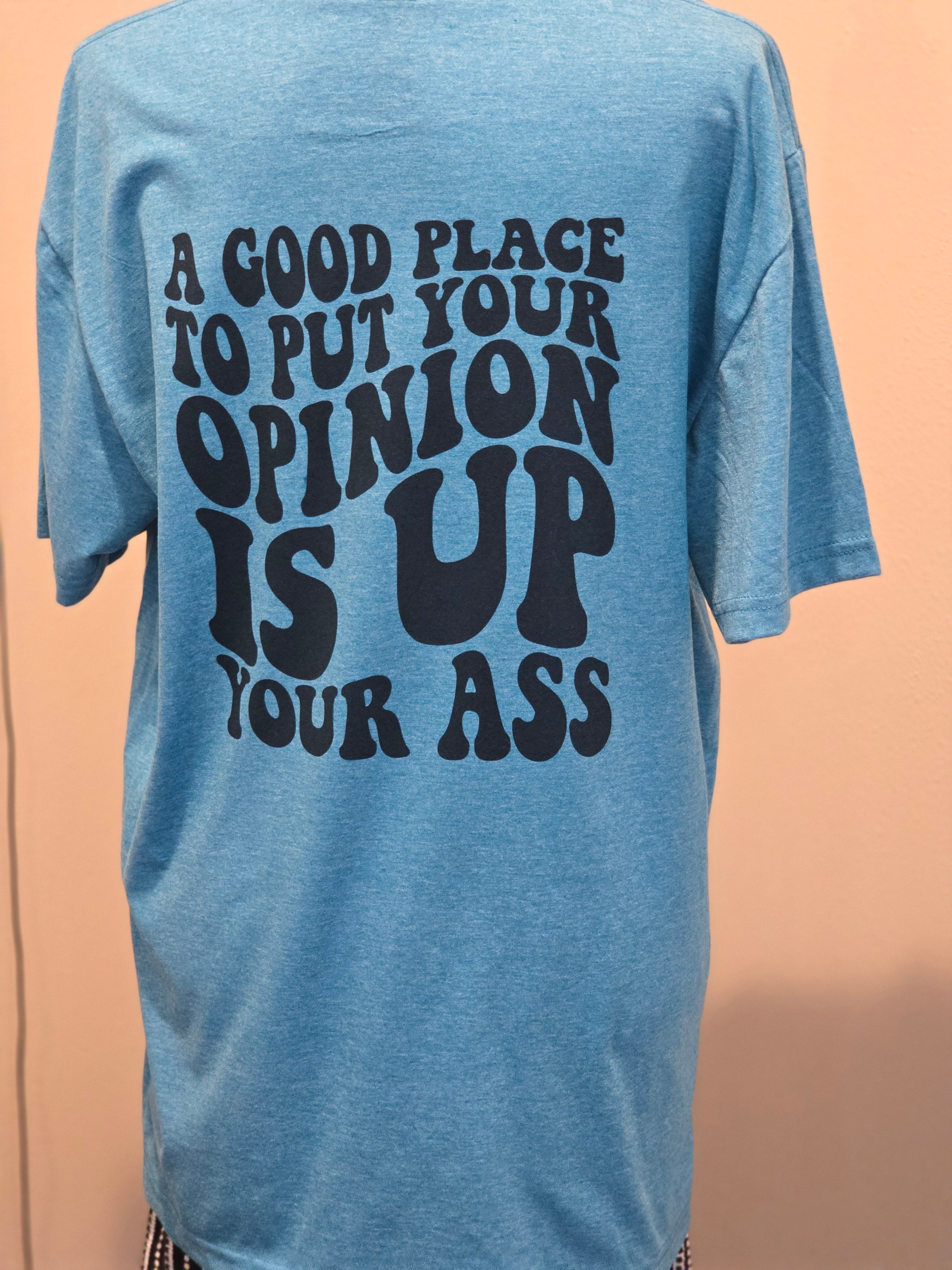A good place to put your opinion is up your a..