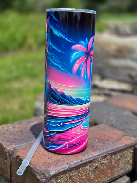 Neon Oasis Tumbler