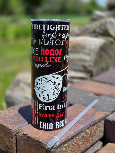 Fireman's tribute tumbler