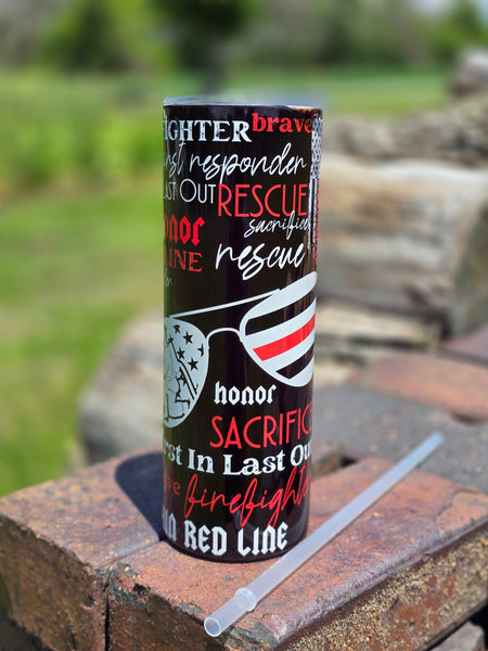 Fireman's tribute tumbler