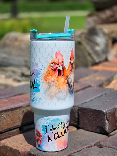 I don't give a cluck tumbler