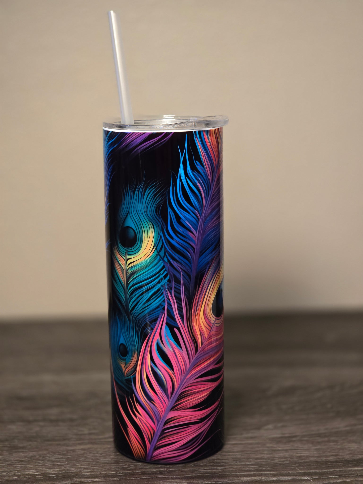 Peacock Feathers Tumbler