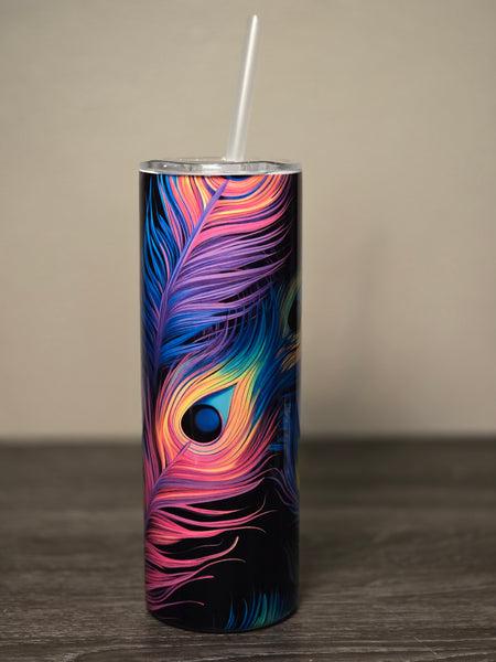 Peacock Feathers Tumbler