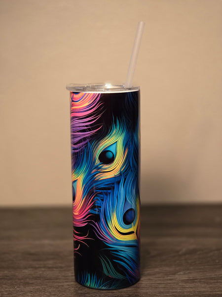 Peacock Feathers Tumbler