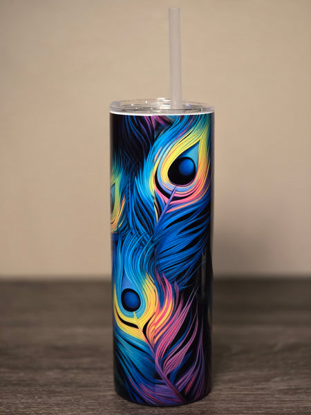 Peacock Feathers Tumbler