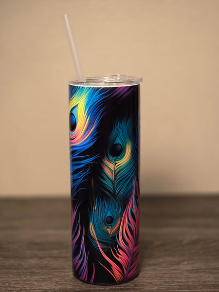 Peacock Feathers Tumbler