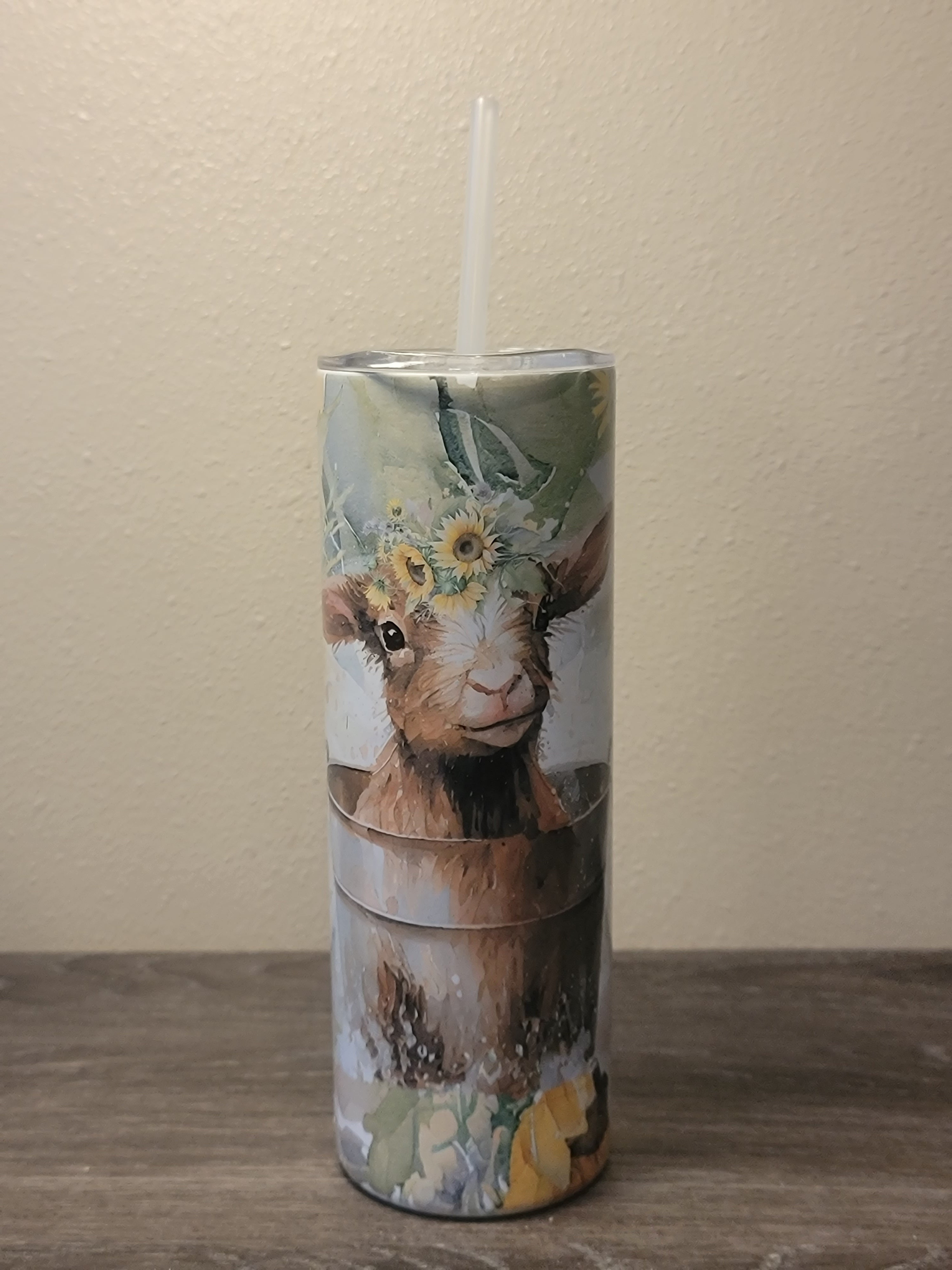 Cute goat in a tub